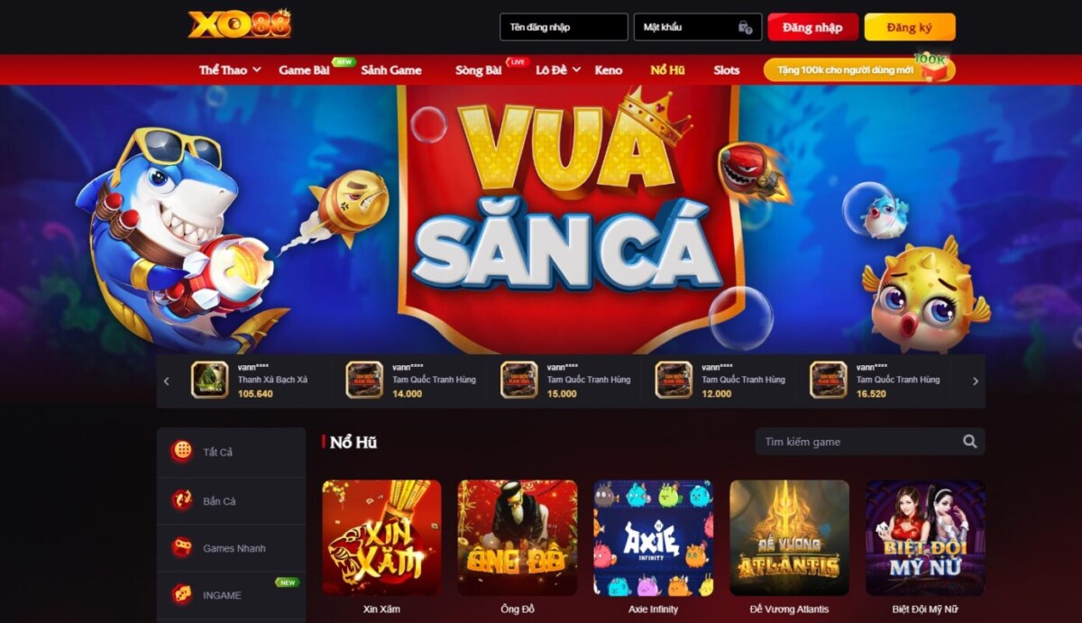 Sảnh Game Nổ Hũ muôn hình muôn vẻ, nội dung bắt trending