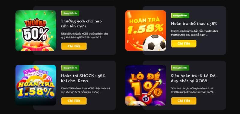 Danh sách các chương trình khuyến mãi HOT